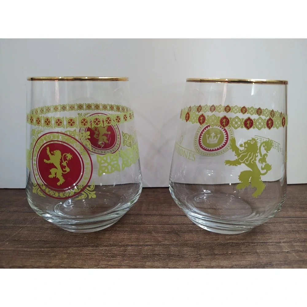 Game of Thrones Lannister Stemless Wine Glass Set of 2